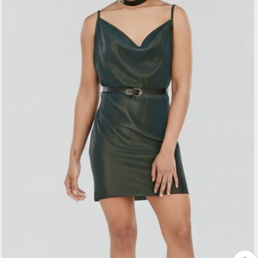 Banana Republic green velvet mini dress. Size XS